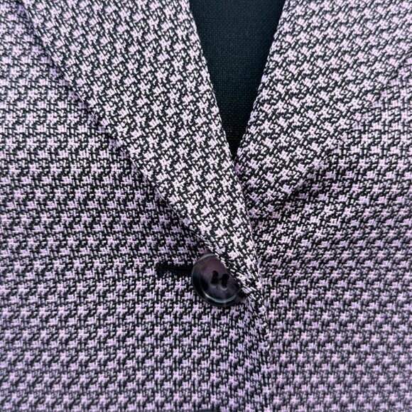 Very Pretty Pink and Black Houndstooth- Emily 2 Piece Suit Skirt Set- Size 12 - Picture 3 of 4